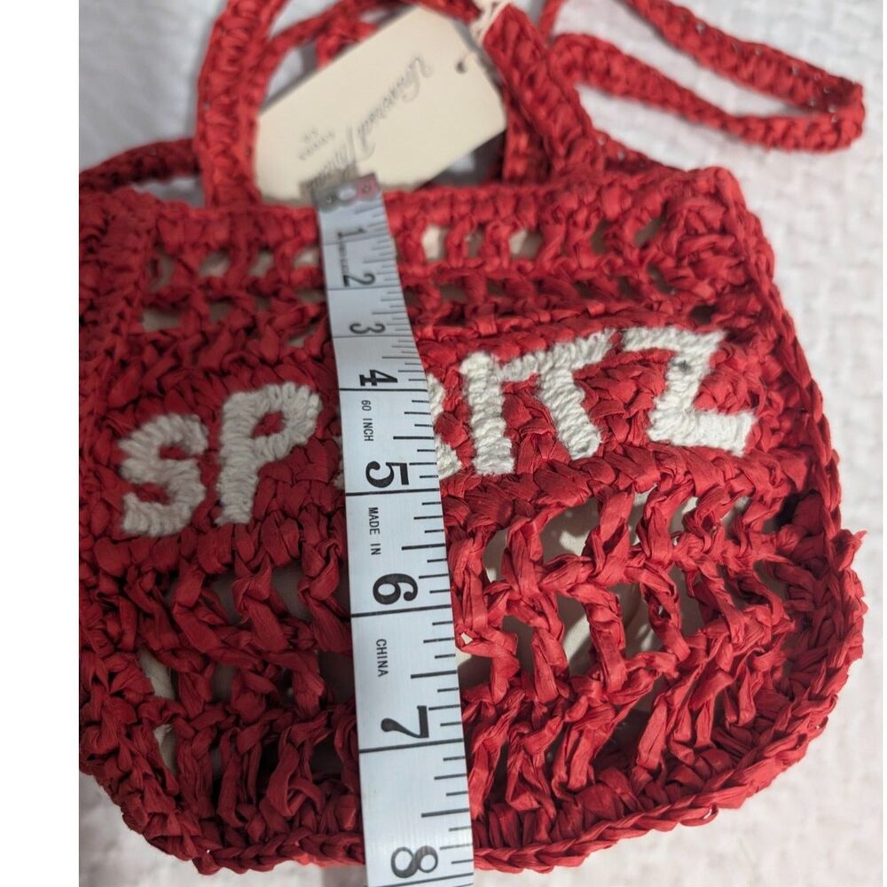 Universal Thread Red Crochet Crossbody Bag NWT - Picture 6 of 8